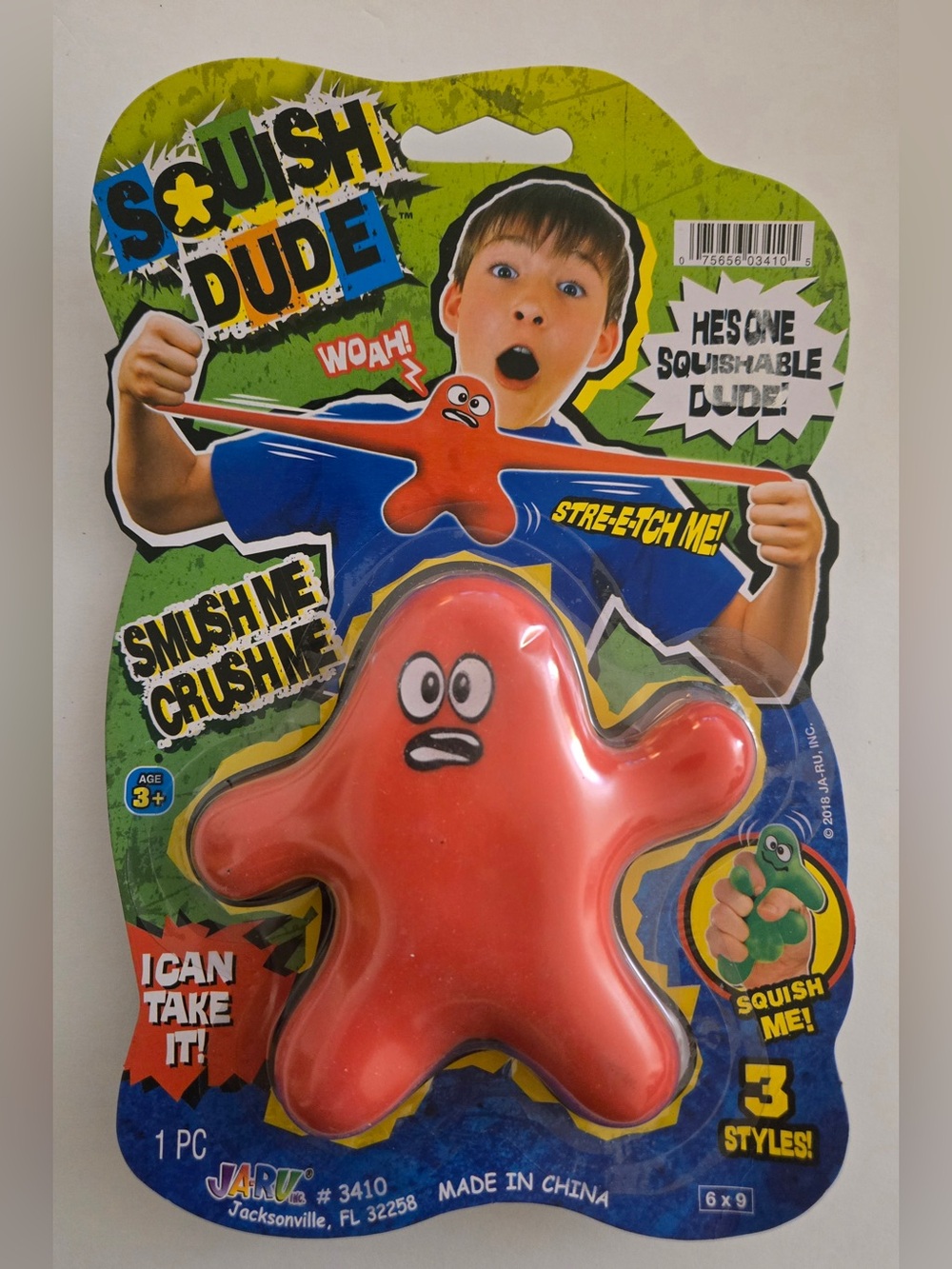 Squish Dude Red Stretchy Squishy Fidget Toy | Jaru | NEW